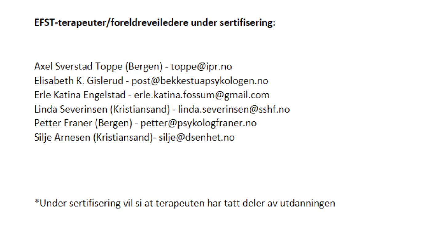 Efst under sertifisering
